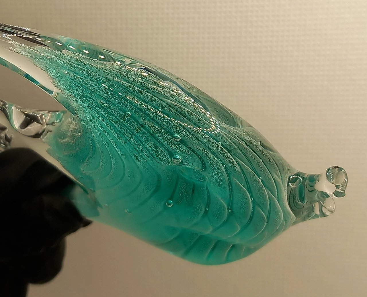 Turquoise Murano glass fish sculpture by Vincenzo Nason, 1980s 9