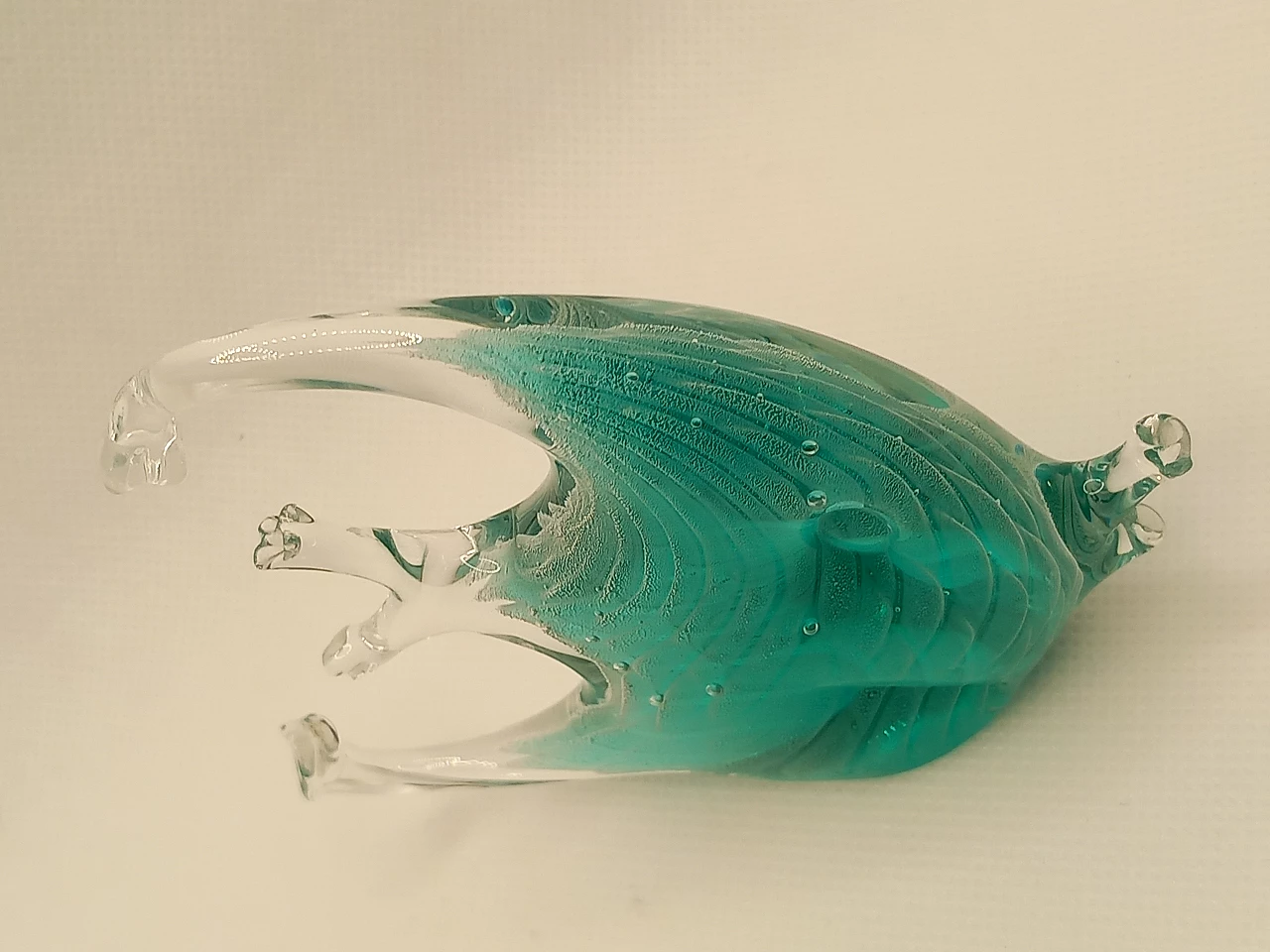Turquoise Murano glass fish sculpture by Vincenzo Nason, 1980s 12