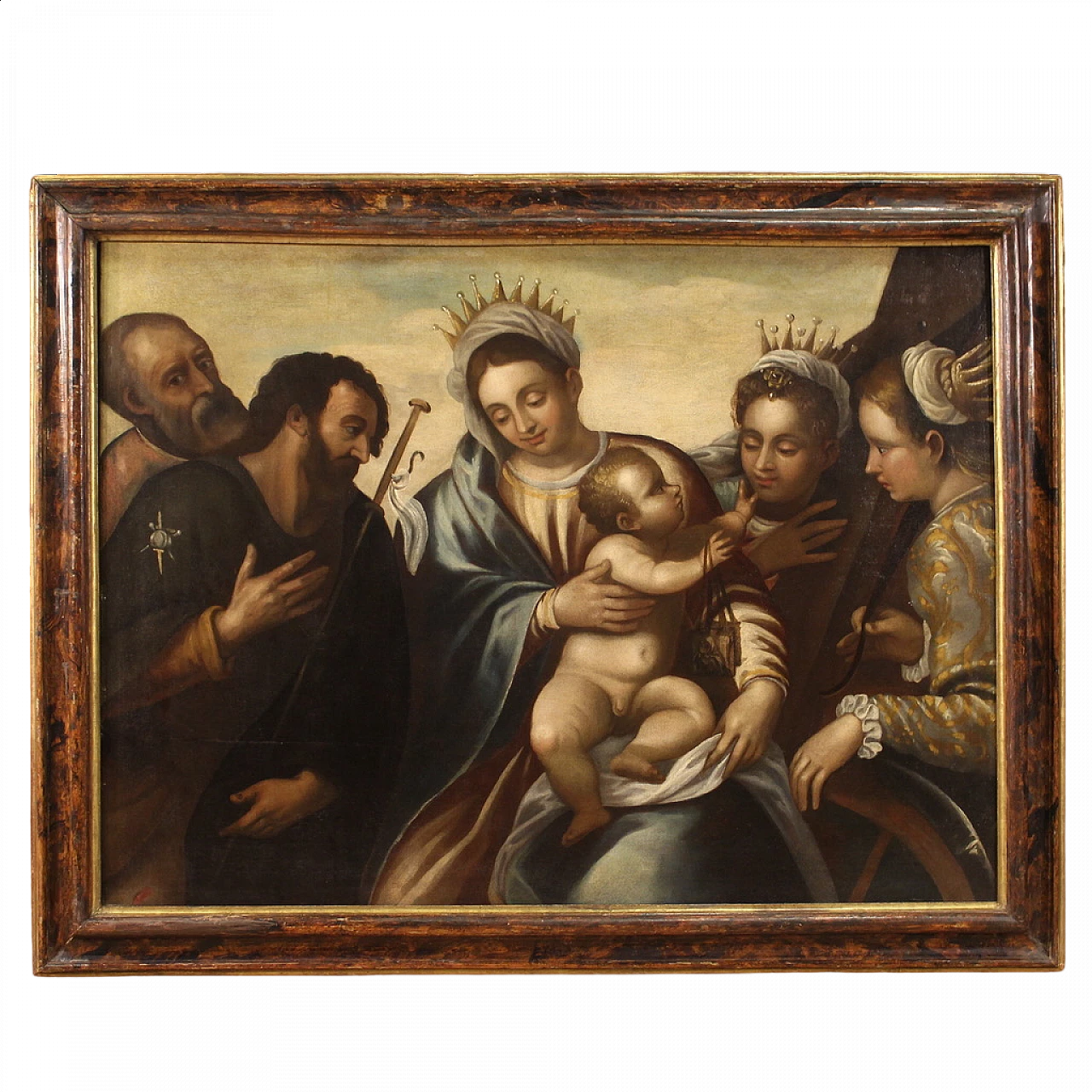 Madonna col Bambino e Santi, dipinto a olio su tela, seconda metà del '500 16