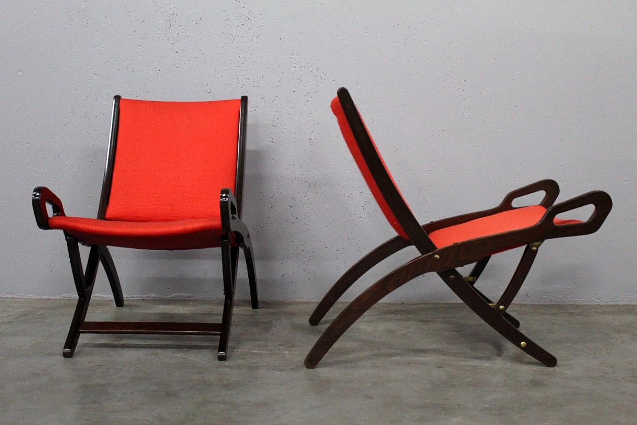 Pair of Ninfea chairs by Gio Ponti for Fratelli Reguitti, 1950s 1