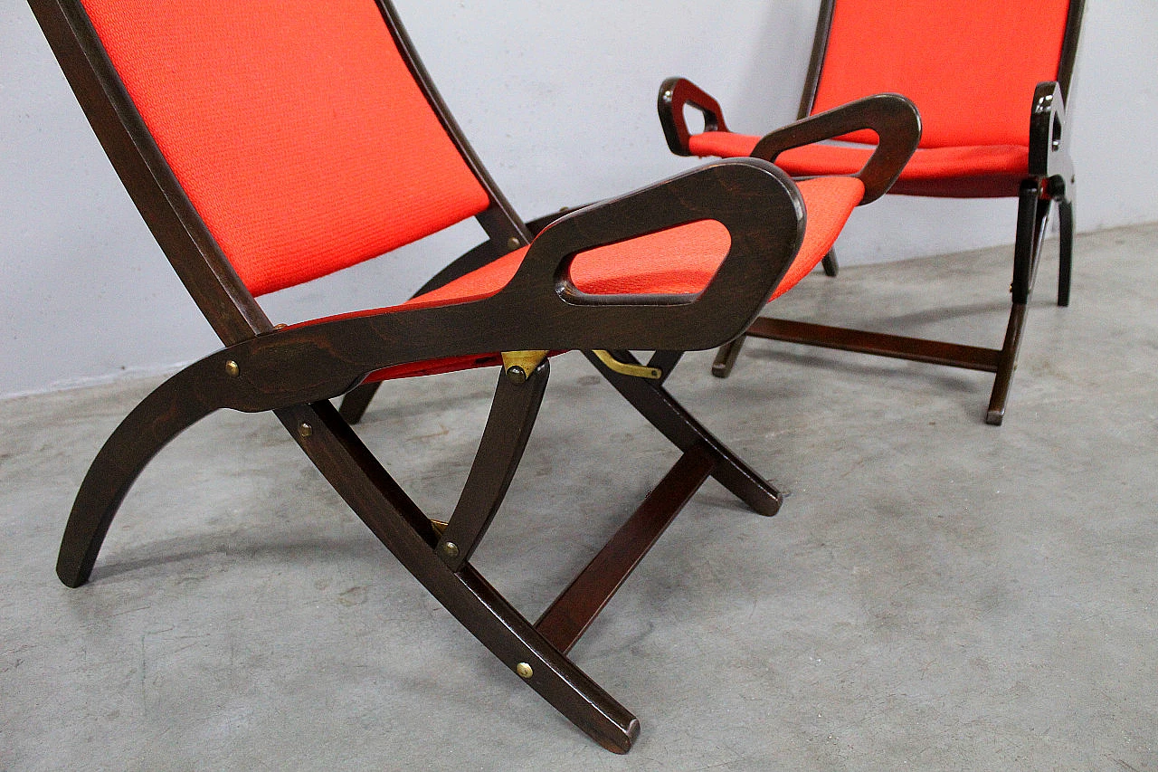 Pair of Ninfea chairs by Gio Ponti for Fratelli Reguitti, 1950s 4