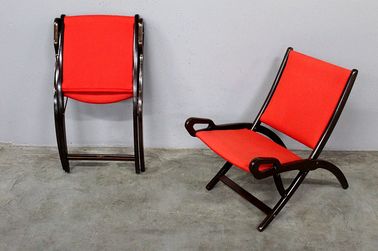 Pair of Ninfea chairs by Gio Ponti for Fratelli Reguitti, 1950s 5