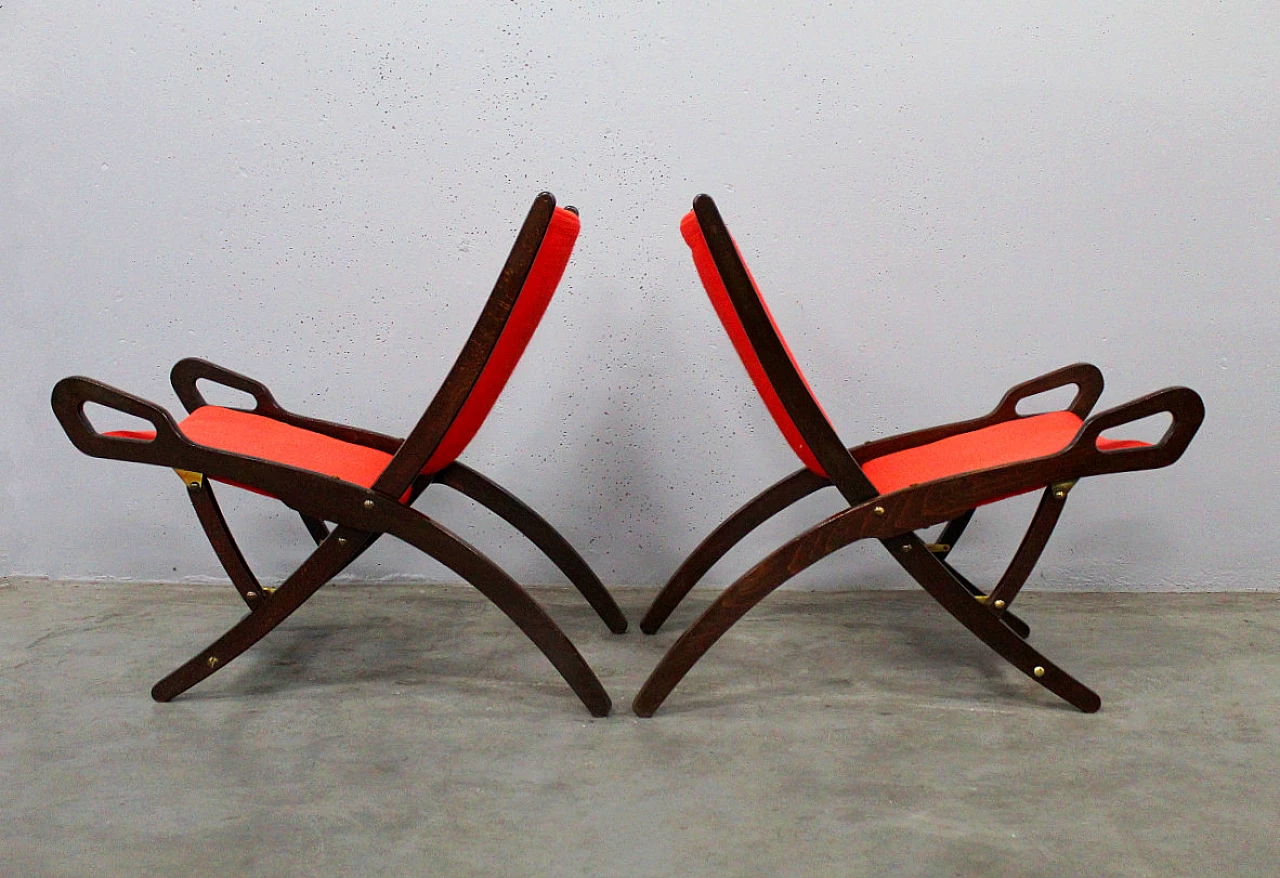 Pair of Ninfea chairs by Gio Ponti for Fratelli Reguitti, 1950s 8