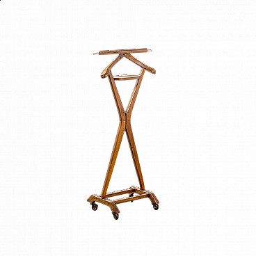 Single wooden valet stand for Fratelli Reguitti, 1950s