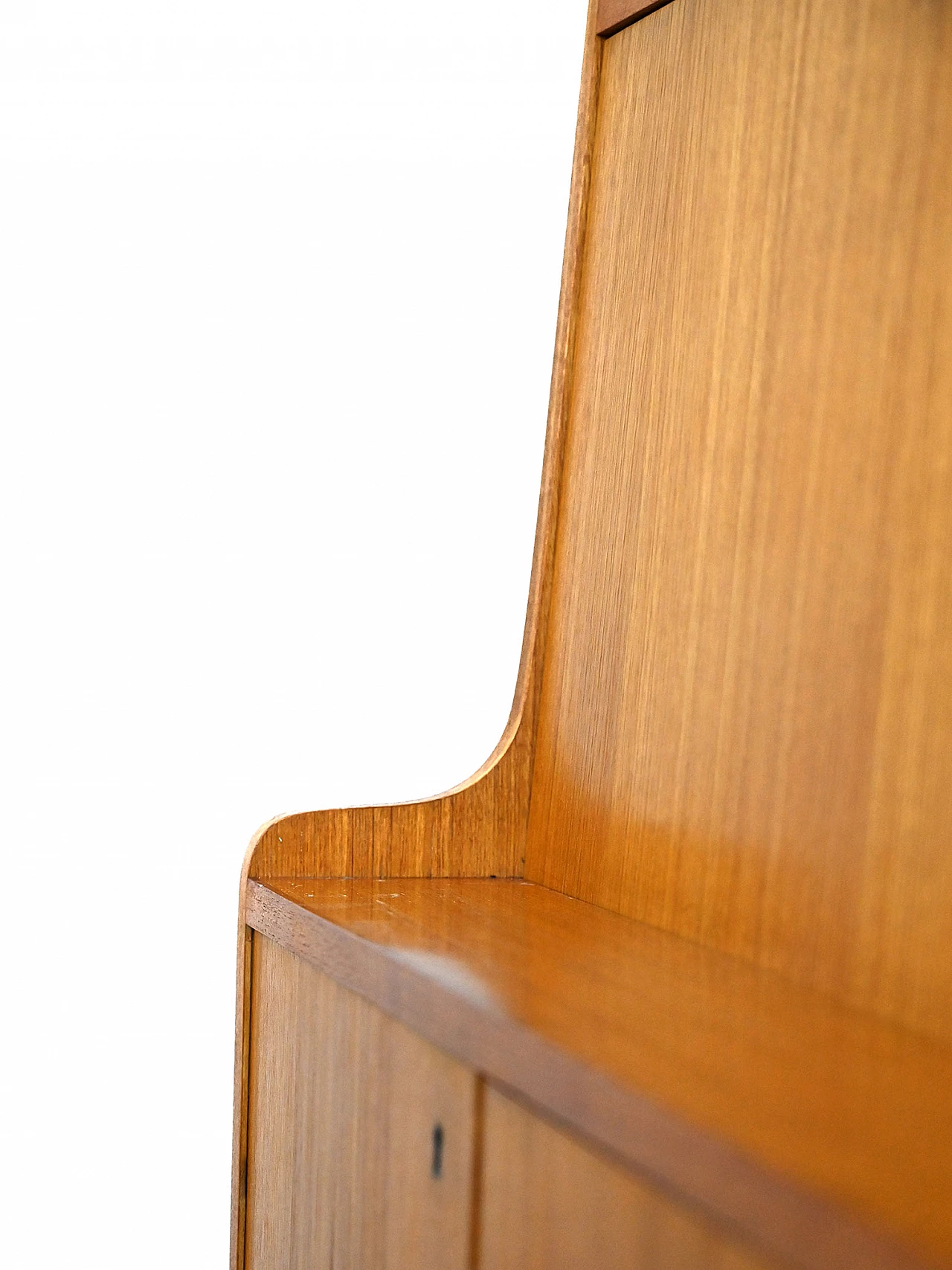 Libreria scandinava in teak con scrittoio a ribalta, anni '60 10