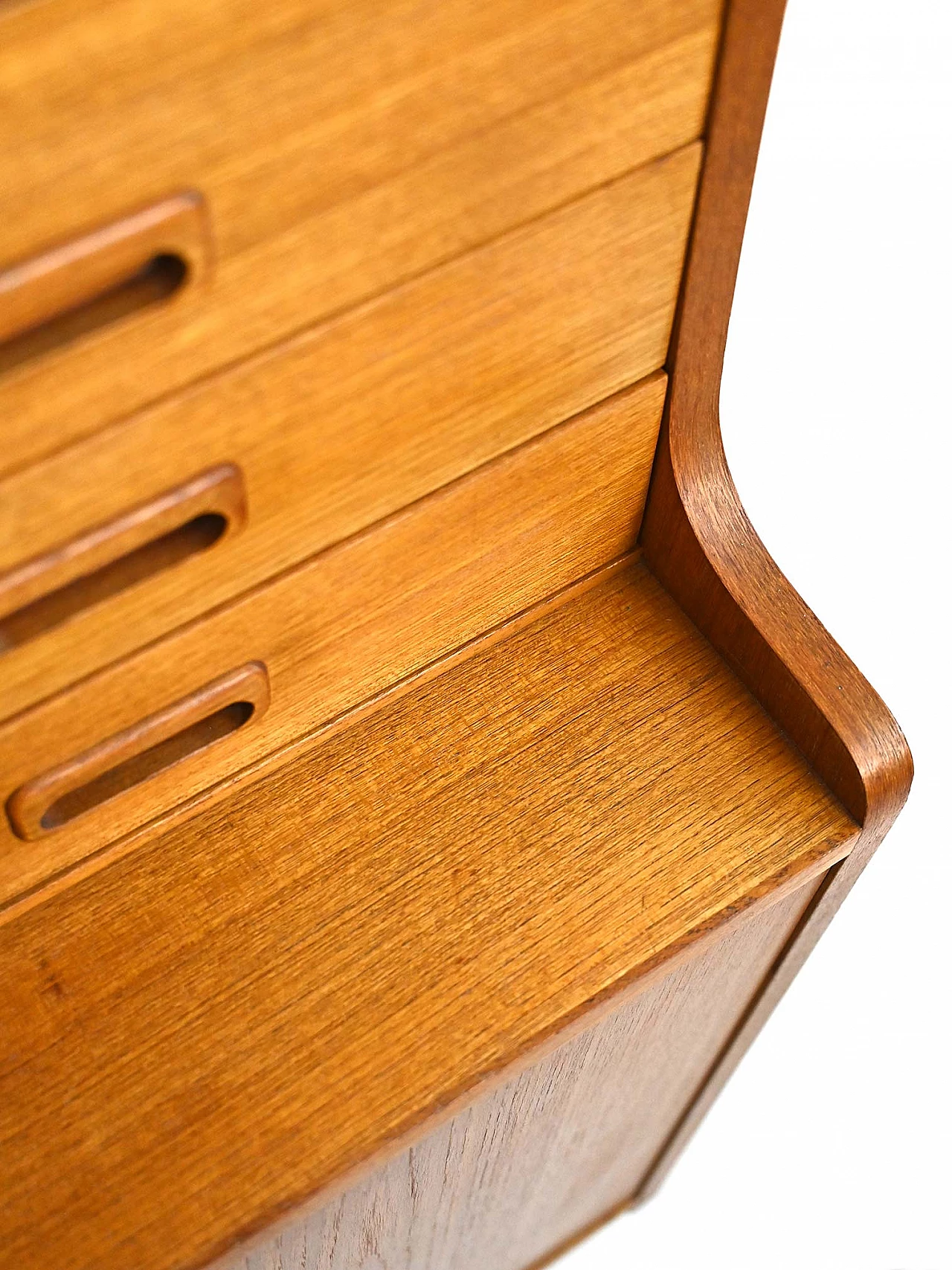 Libreria scandinava in teak con scrittoio a ribalta, anni '60 12