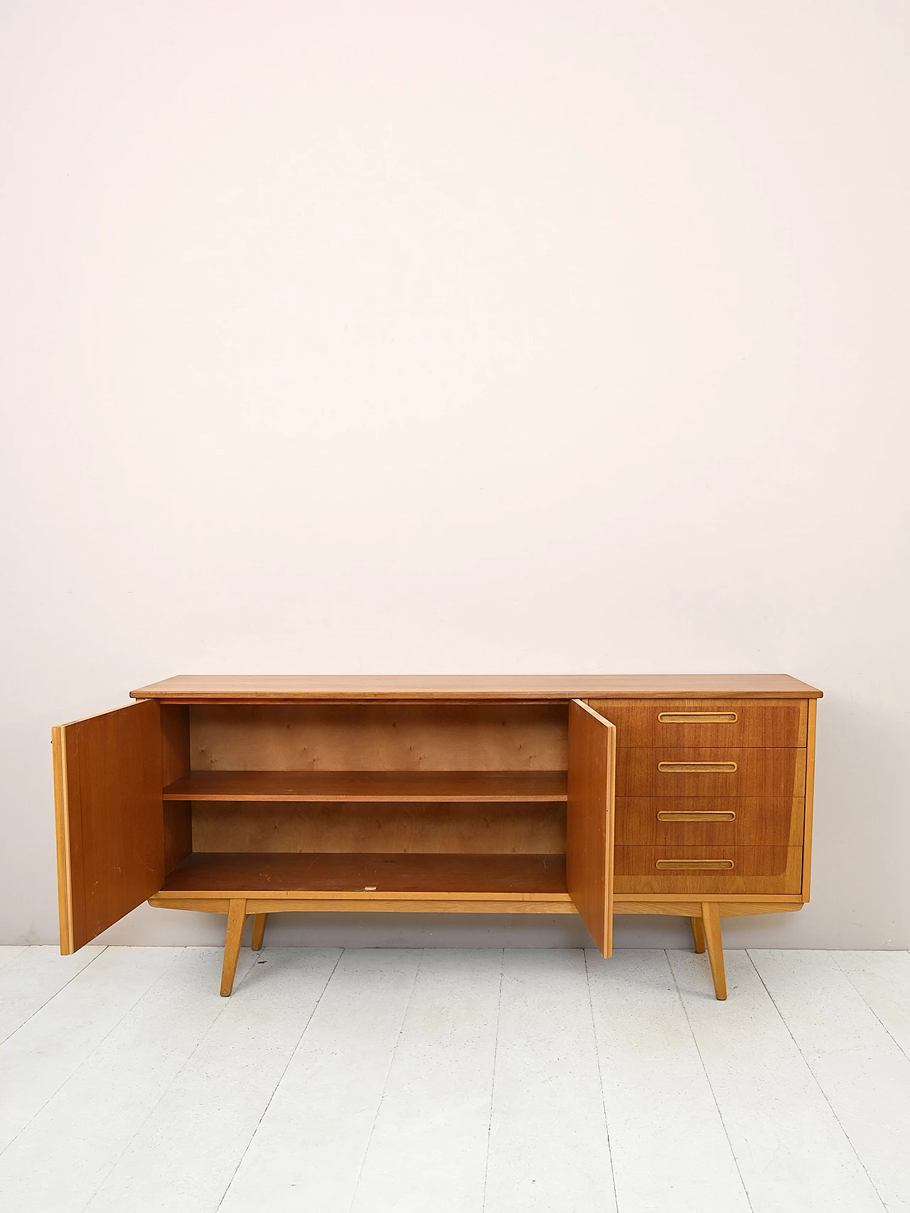 Scandinavian teak and oak sideboard, 1950s 3