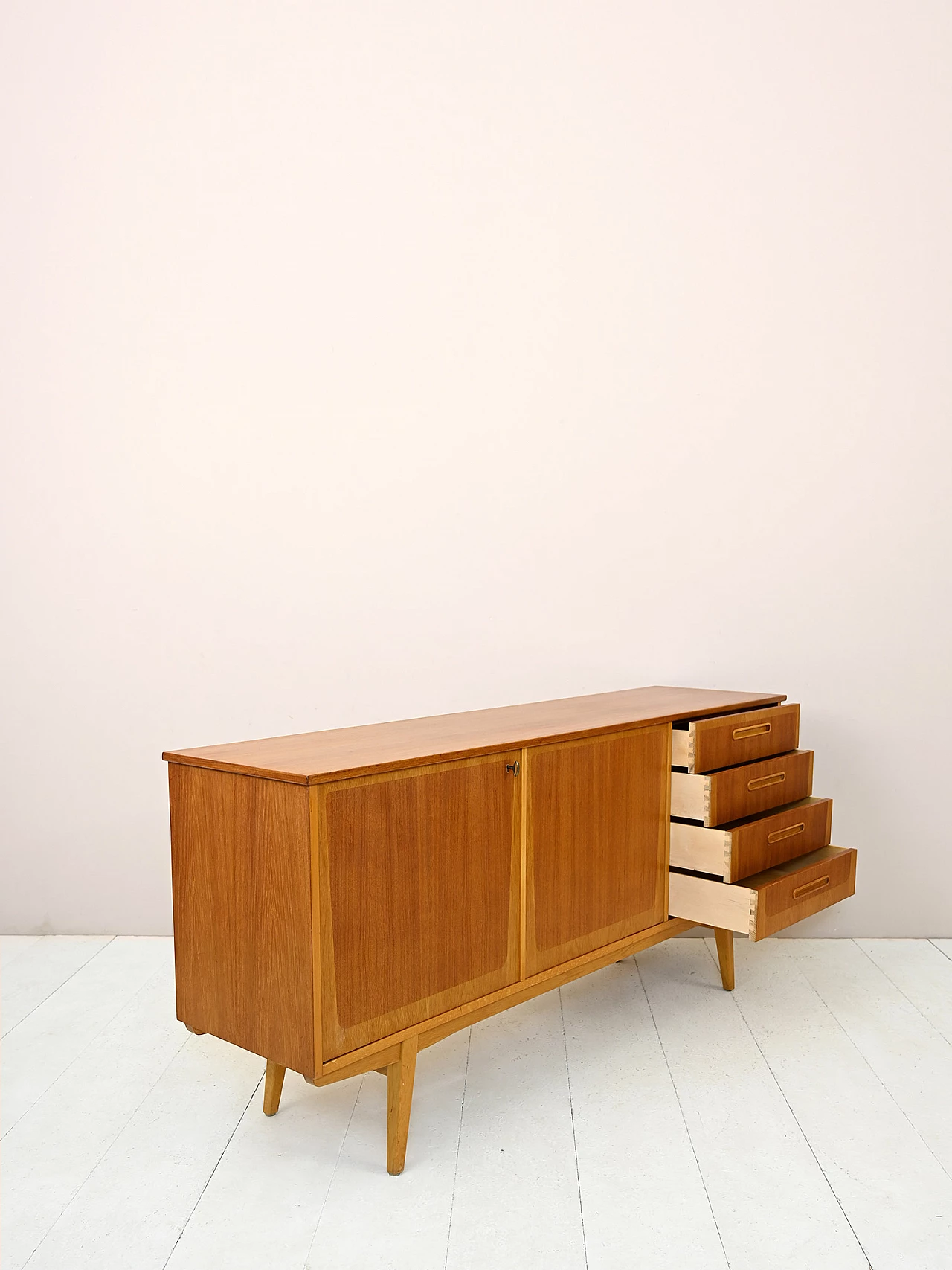 Scandinavian teak and oak sideboard, 1950s 5