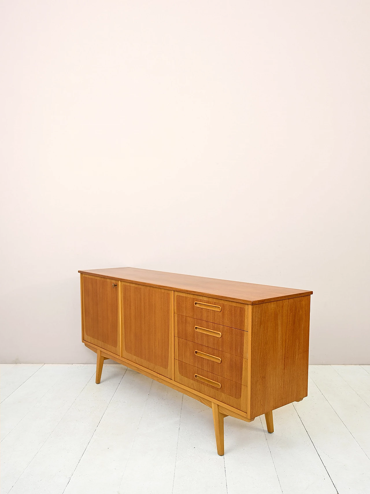 Scandinavian teak and oak sideboard, 1950s 6
