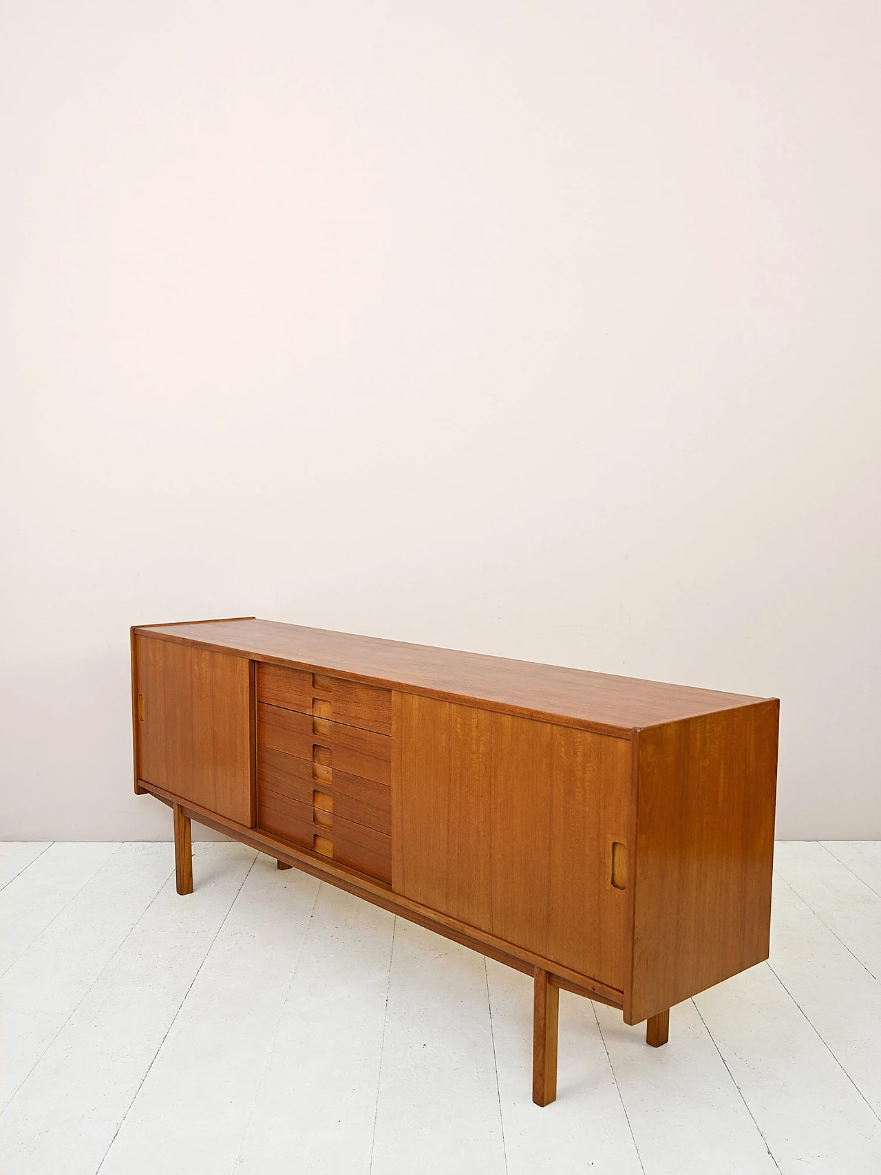 Credenza scandinava in legno, anni '50 7
