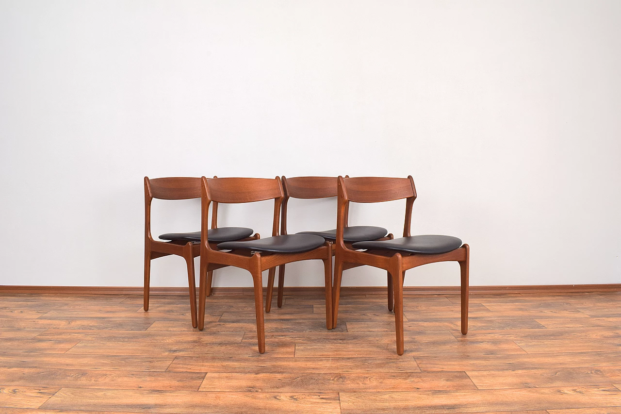 4 Chairs 49 by Erik Buch for O.D. Møbler, 1960s 1