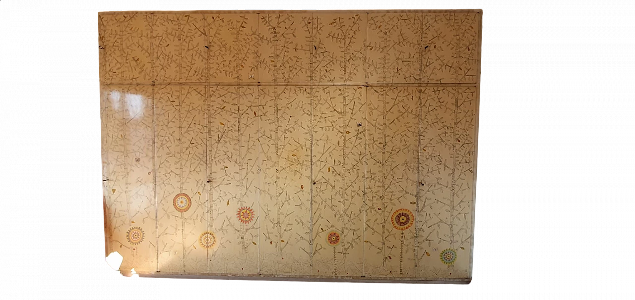 Wooden wardrobe hand-painted by Gianmaria Potenza, 1958 13