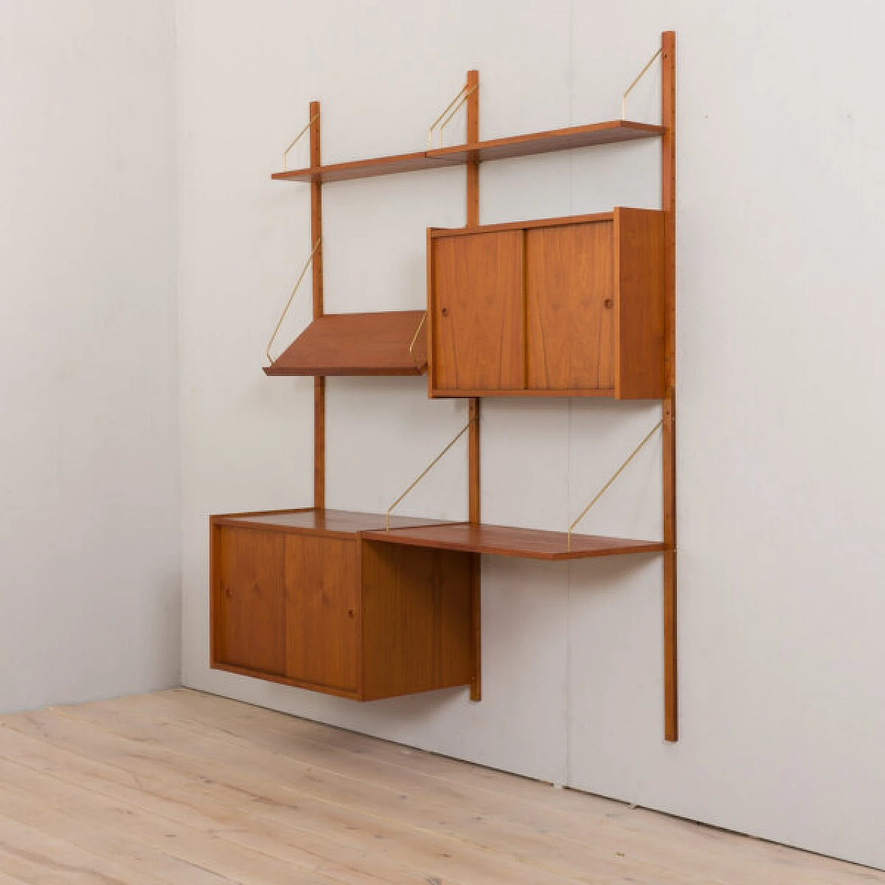 Parete attrezzata in teak  di Preben Sorenesen, anni '60 3