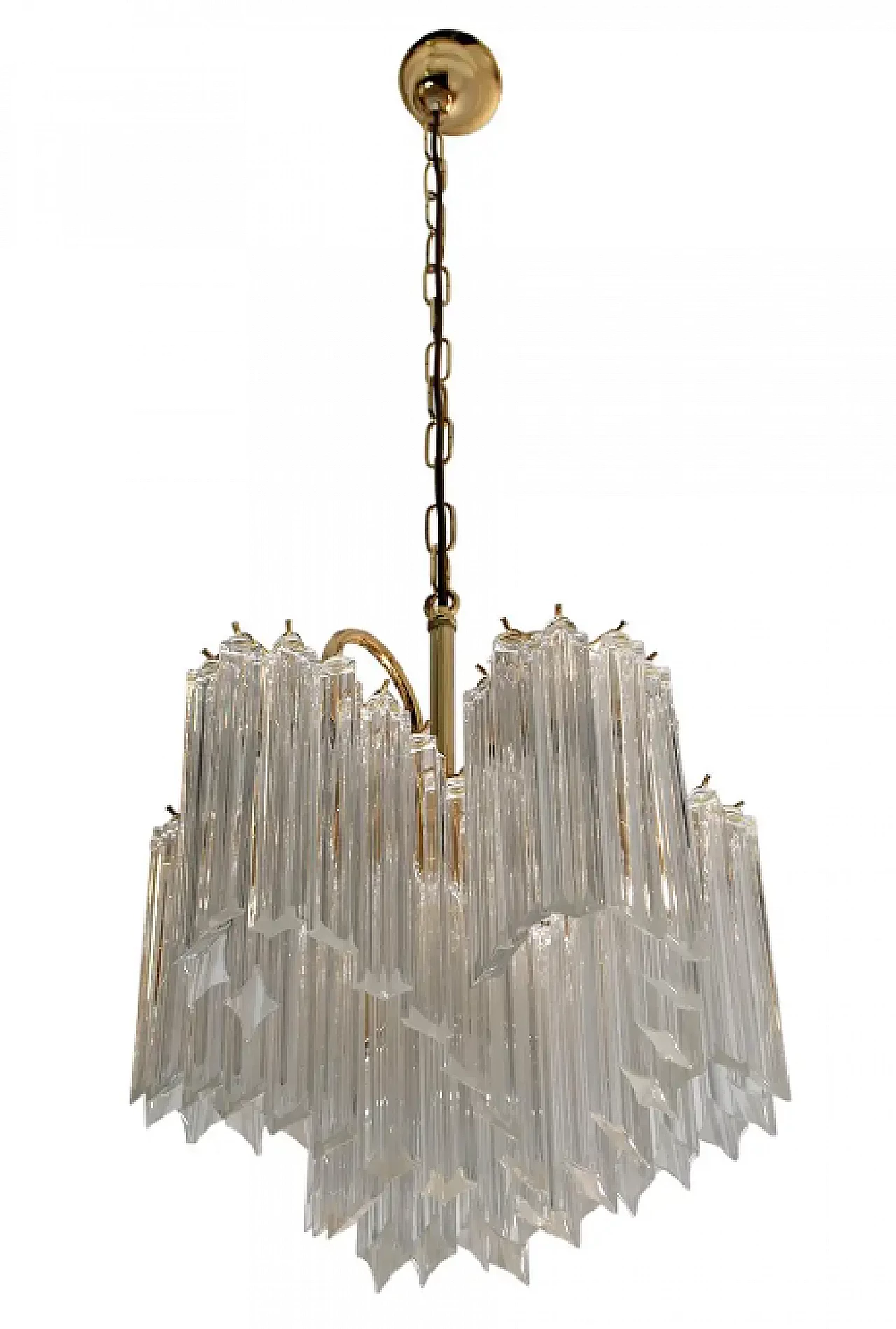 Quadriedri Murano crystal chandelier, 1970s 1