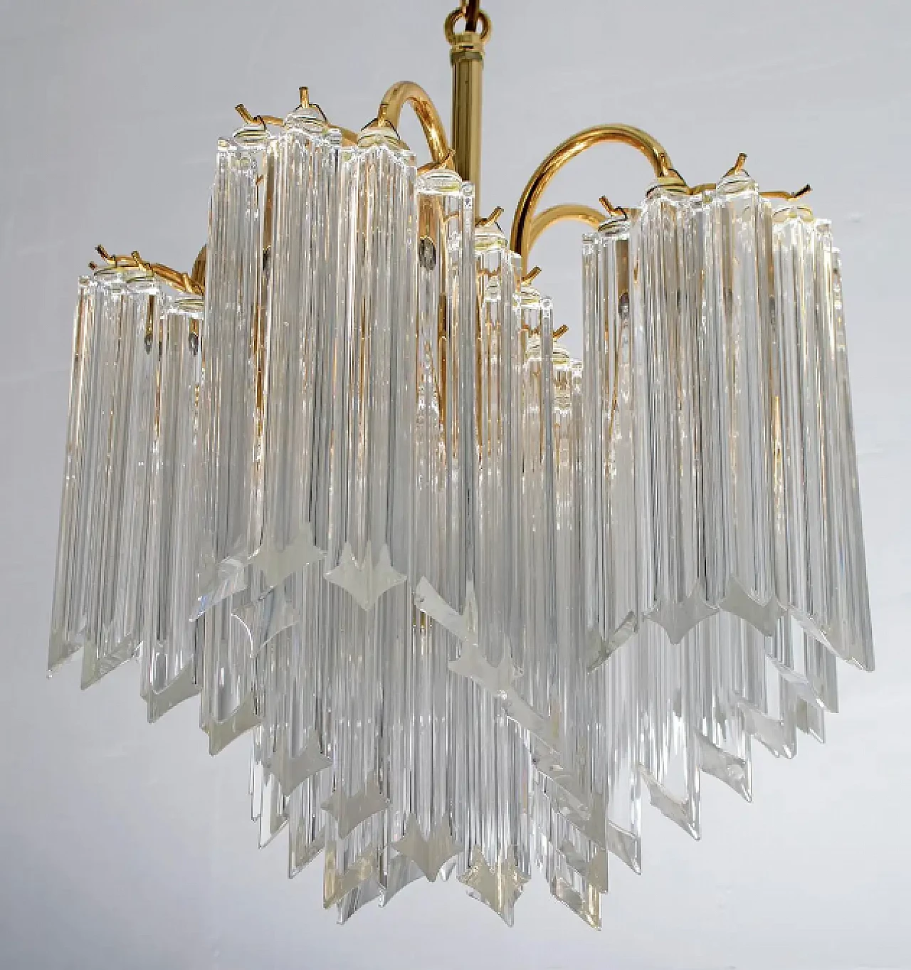 Quadriedri Murano crystal chandelier, 1970s 5