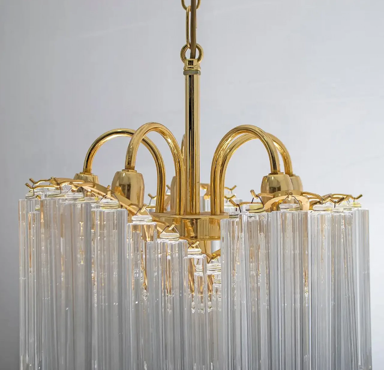 Quadriedri Murano crystal chandelier, 1970s 8