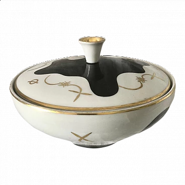 Ciotola con coperchio in porcellana di Scherzer, anni '60