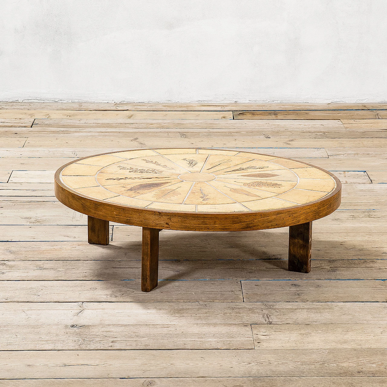 Tavolino Pomone in ceramica e legno di Roger Capron, anni '70 1