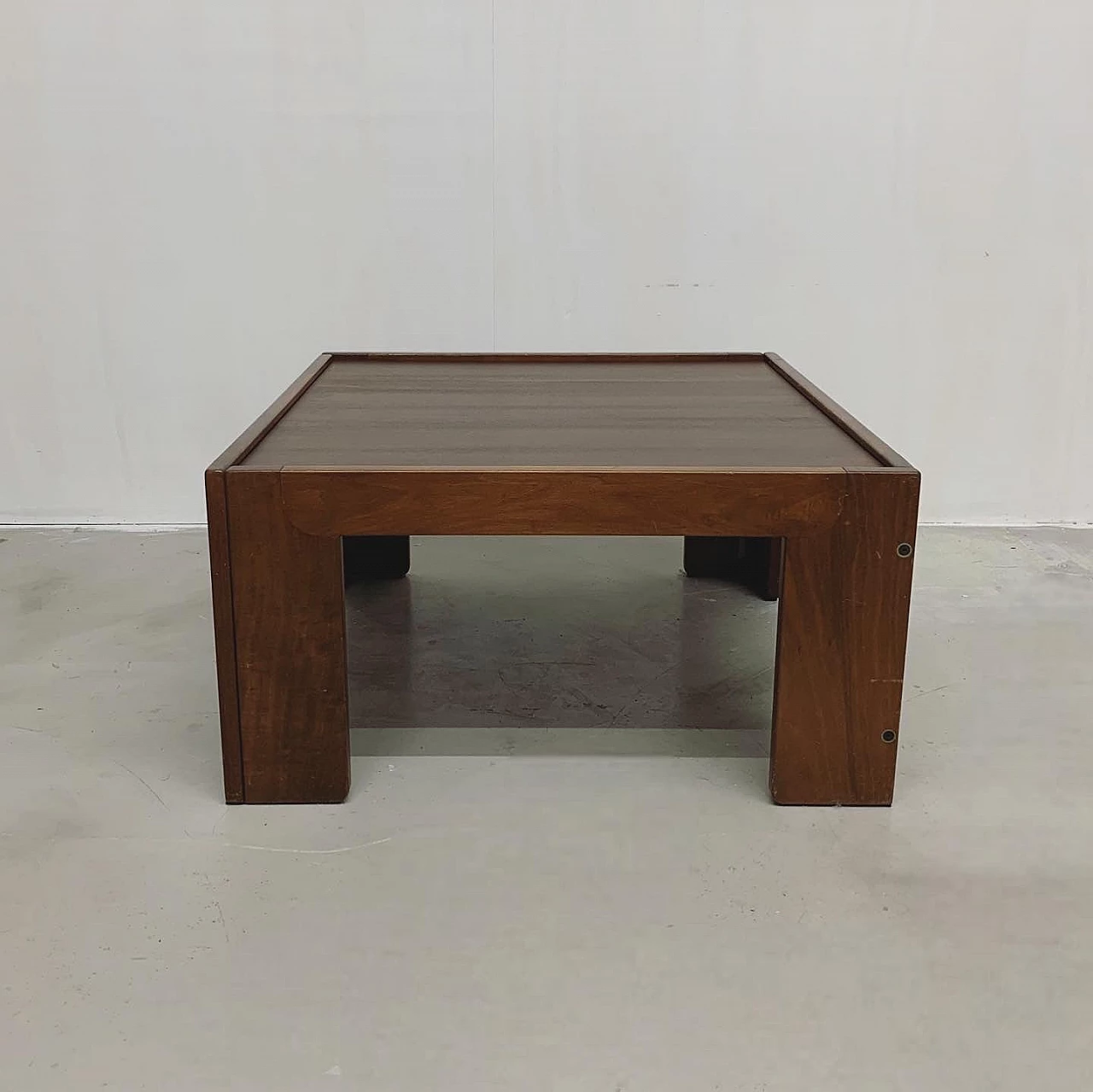 Wood coffee table by Afra and Tobia Scarpa for Cassina, 1970s 2