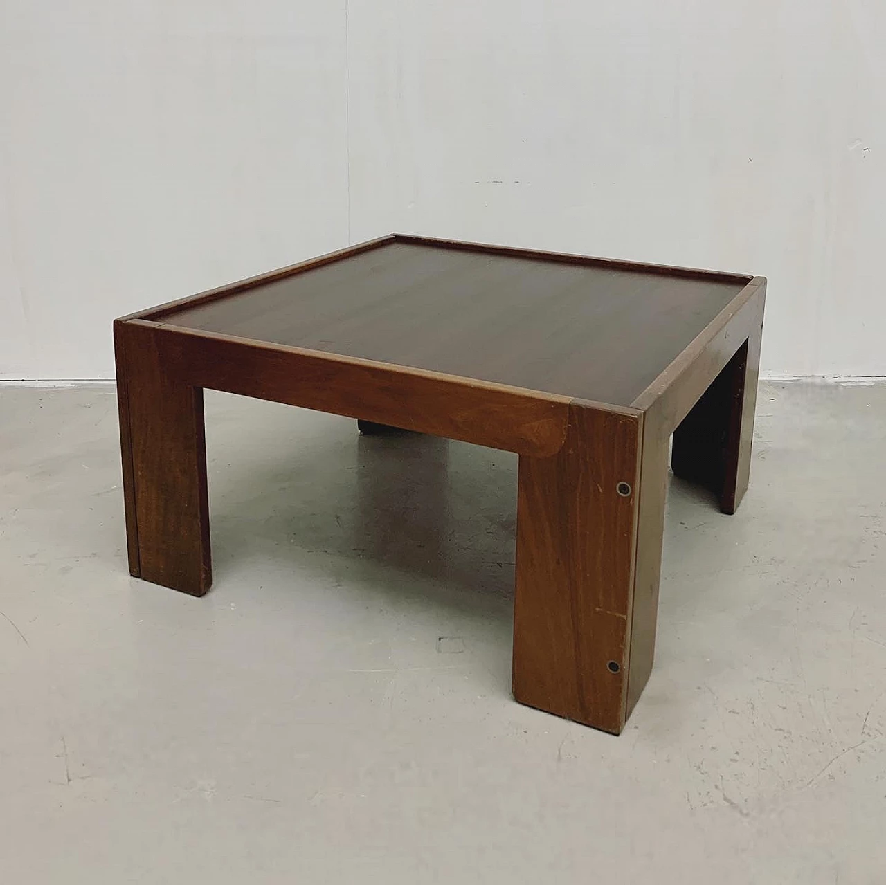 Wood coffee table by Afra and Tobia Scarpa for Cassina, 1970s 6