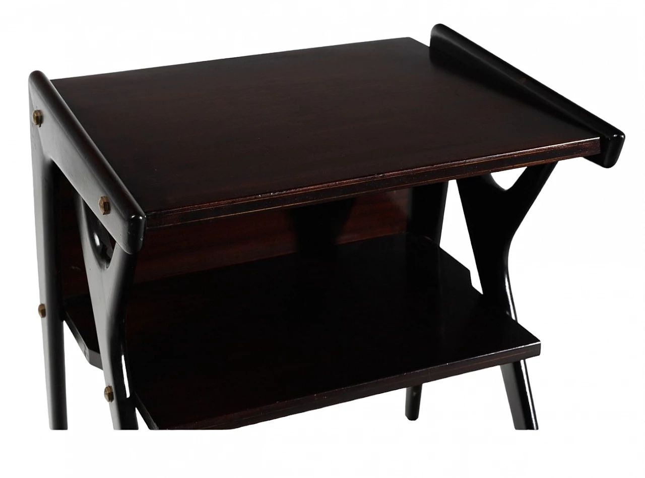 Rosewood coffee table with castors by De Baggis, 1950s 5