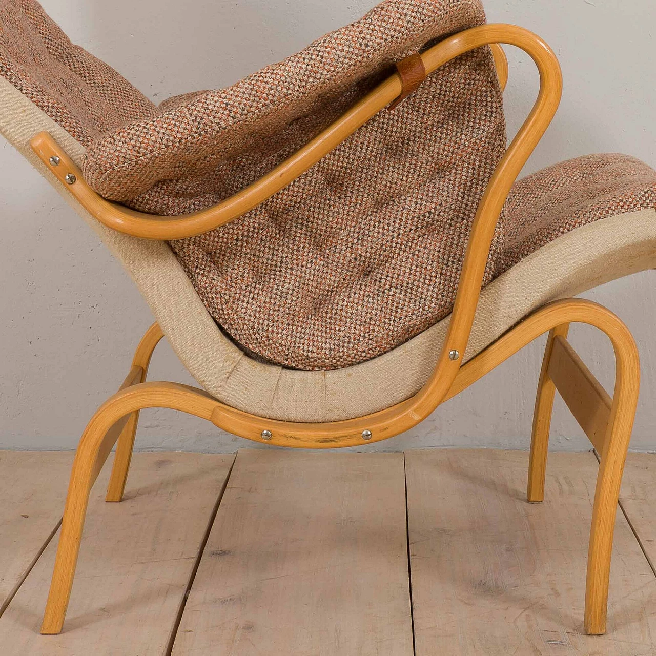 Pernilla armchair with footstool by Bruno Mathsson for Dux, 1960s 6