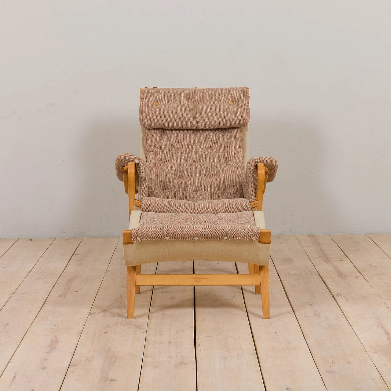 Pernilla armchair with footstool by Bruno Mathsson for Dux, 1960s 16