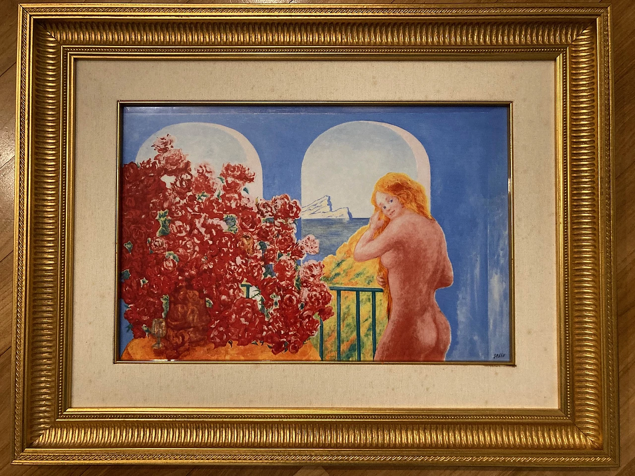 Aligi Sassu, Rose rosse de la Cala, ceramica serigrafata, anni '80 3