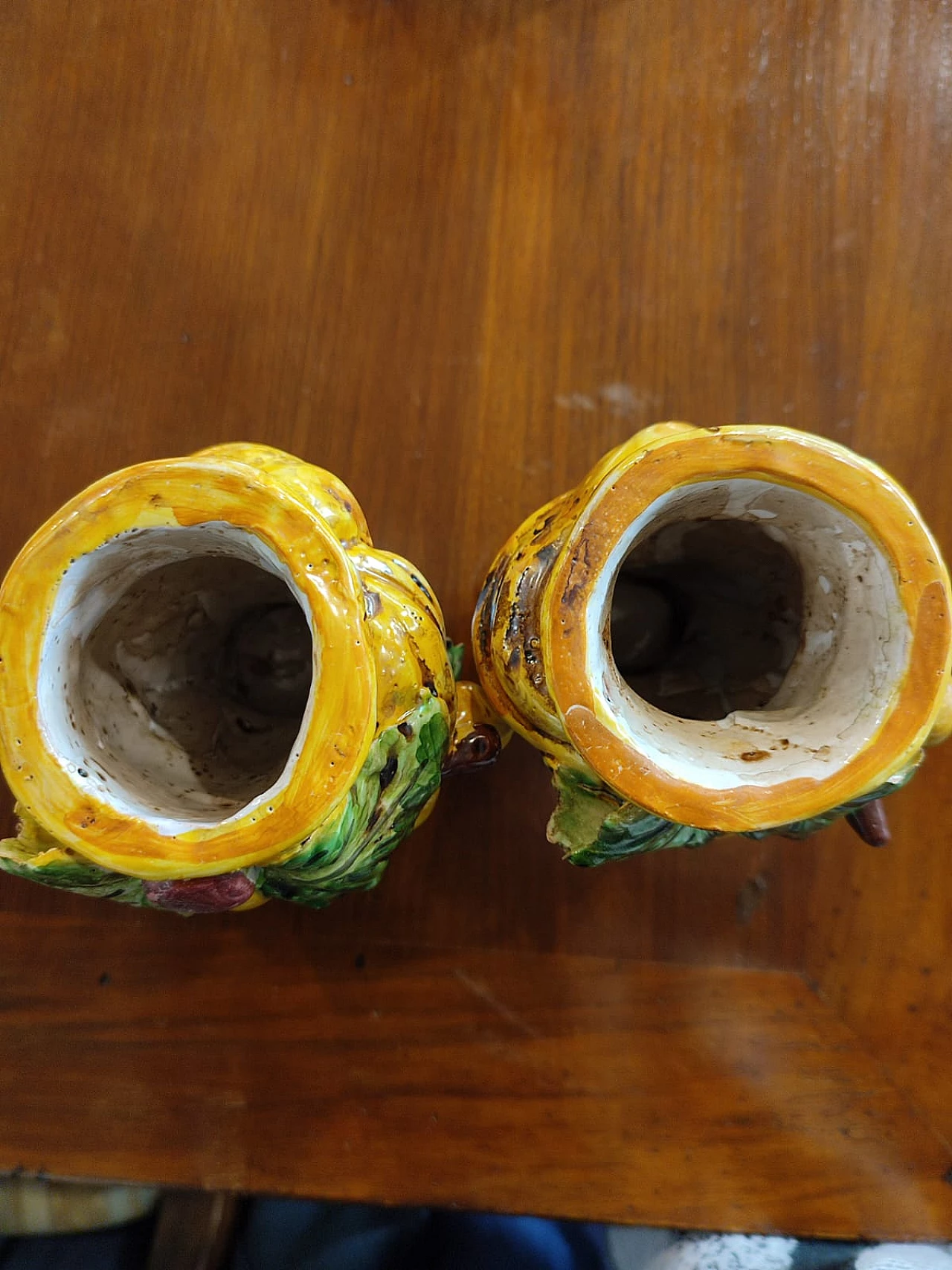 Coppia di ceramiche Caltagirone lavorate a mano, anni '60 3