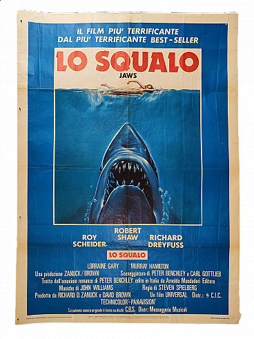 Movie poster for Jaws, 1975
