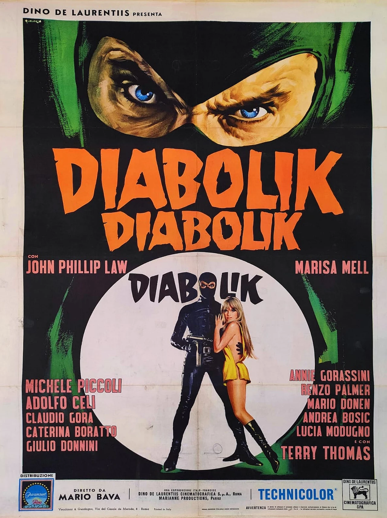 Poster cinematografico di Diabolik, 1968 3