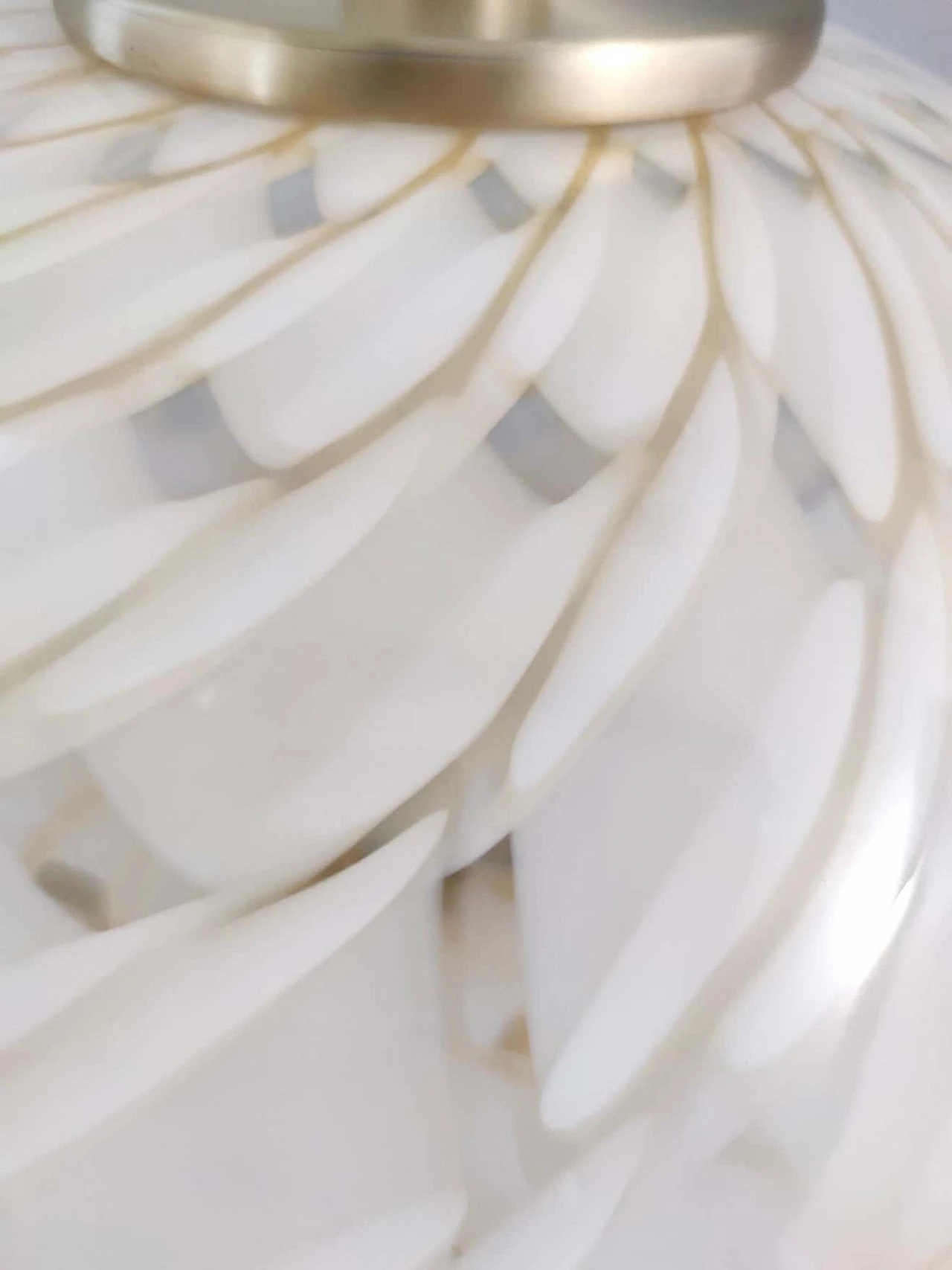 Postmodern Murano glass and brass table lamp, 1980s 9