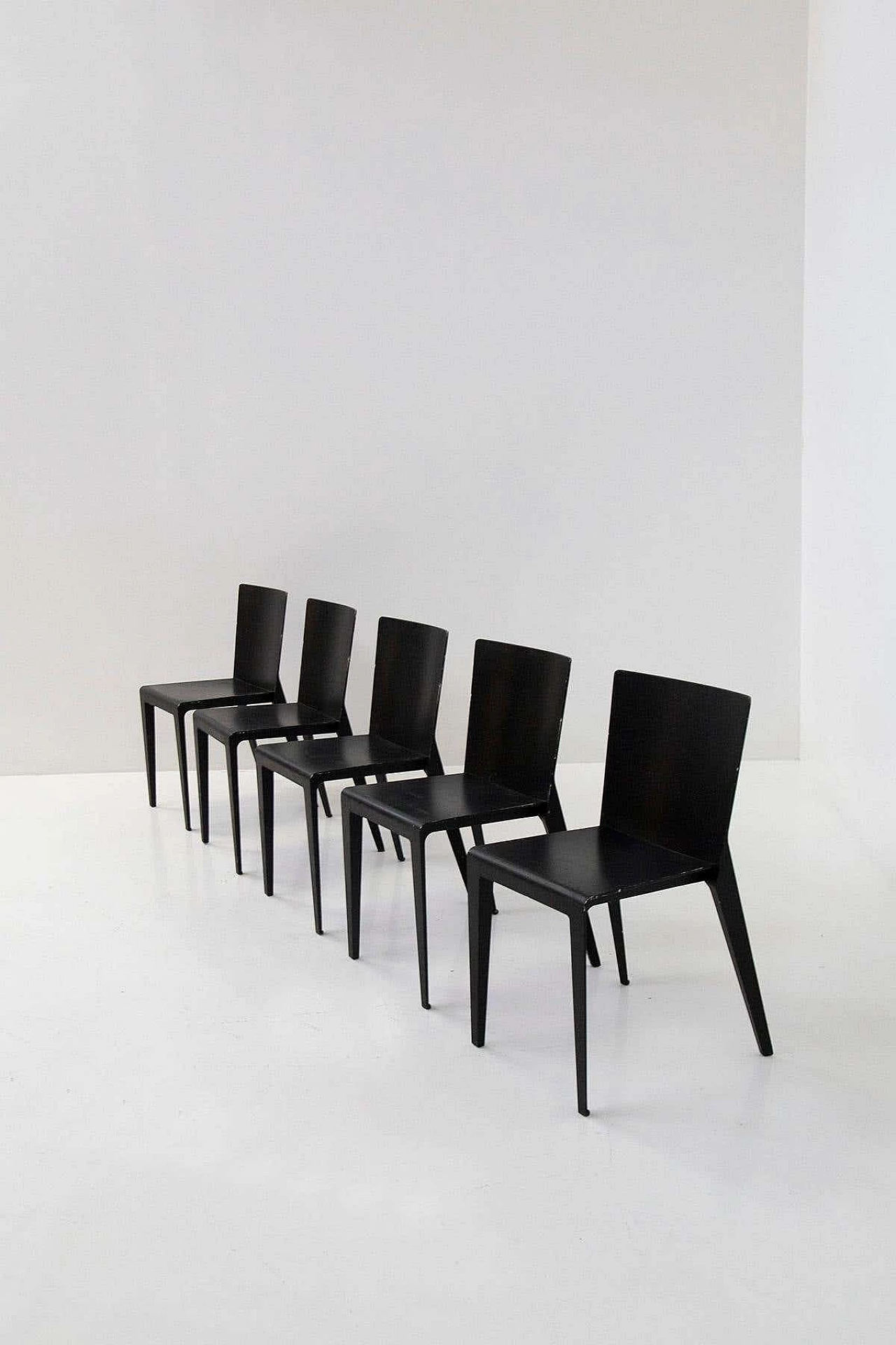 5 Alfa chairs by Hannes Wettstein for Molteni, 2001 1