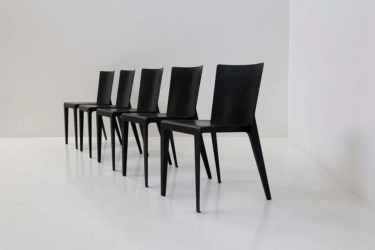 5 Alfa chairs by Hannes Wettstein for Molteni, 2001 2