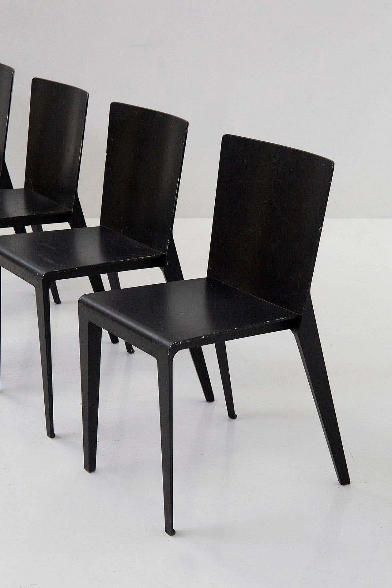 5 Alfa chairs by Hannes Wettstein for Molteni, 2001 4