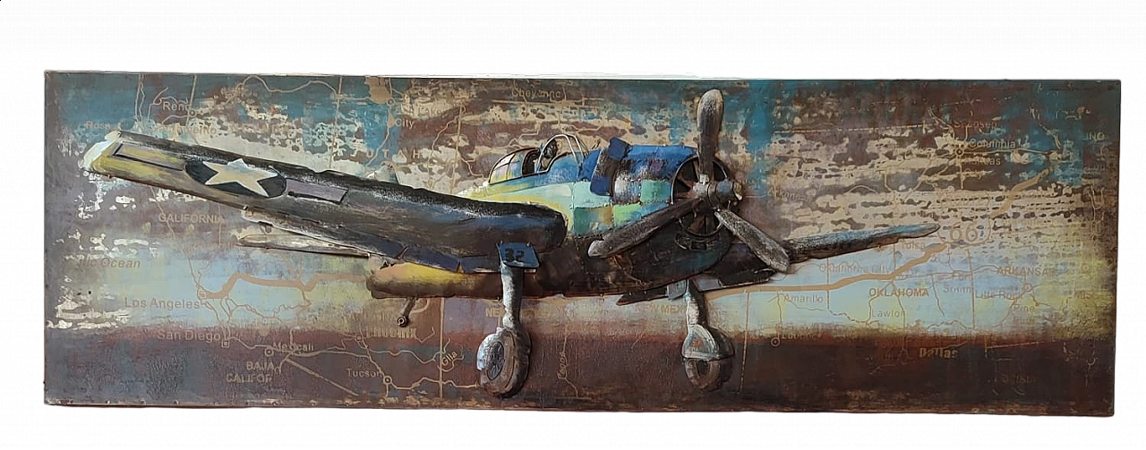 Sheet metal panel with airplane 4