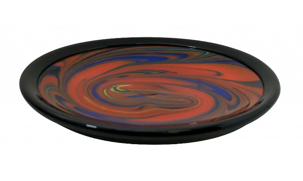 Mercurio dish in Murano glass by Ottavio Missoni for AVEM, 1980s 1