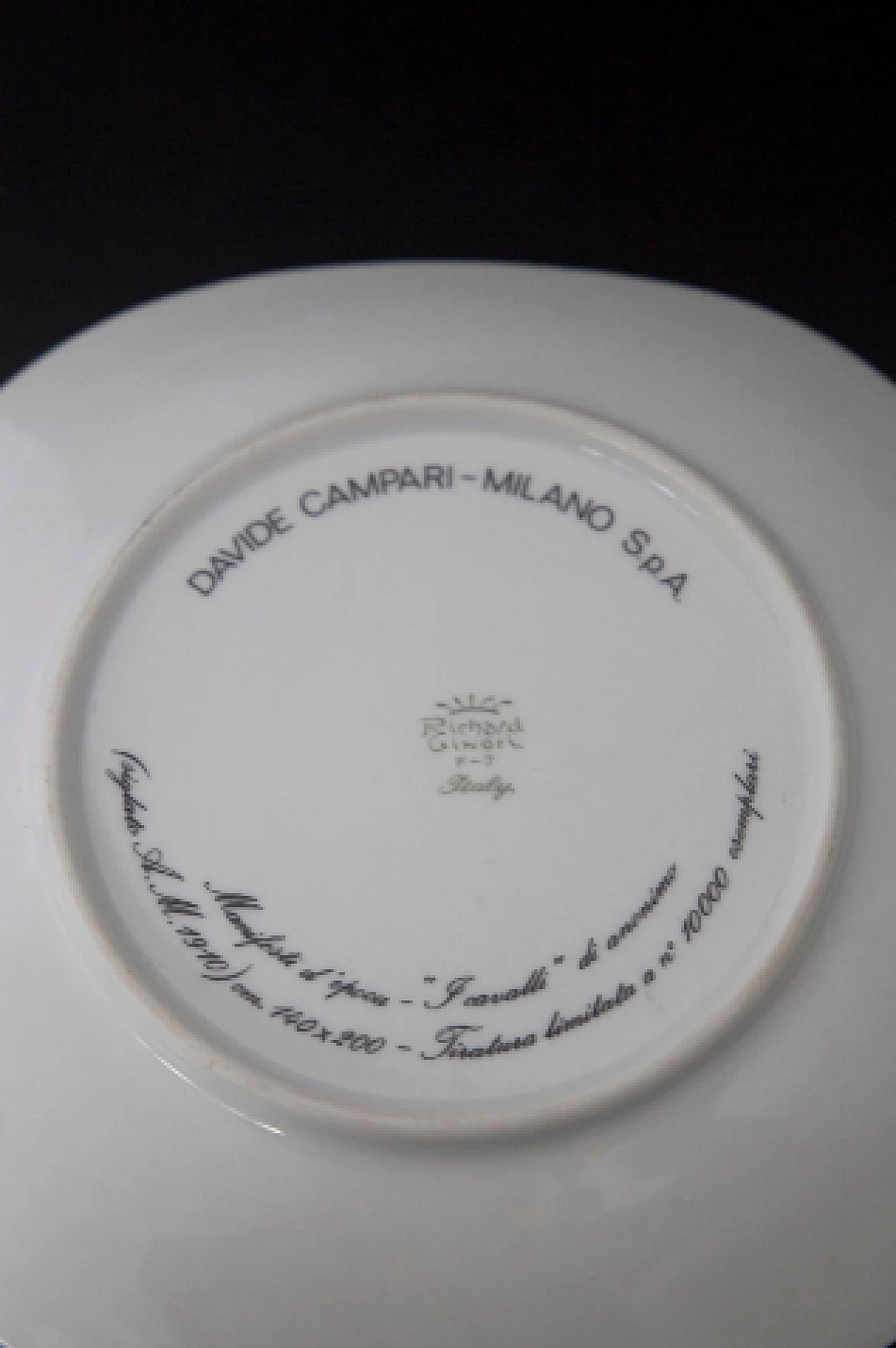 3 Ceramic advertising plates by Richard Ginori for Davide Campari 10