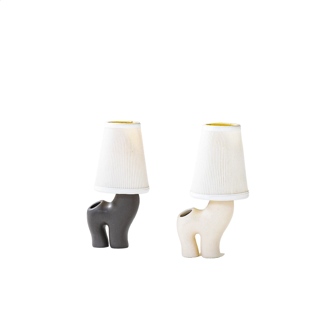 Pair of ceramic table lamps by Marcel Giraud Vallauris, 1960s 8