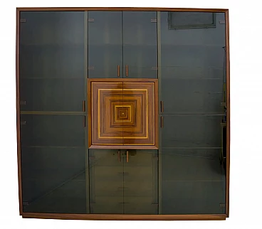 Paganini inlaid bar cabinet by Luciano Frigerio, 1970s