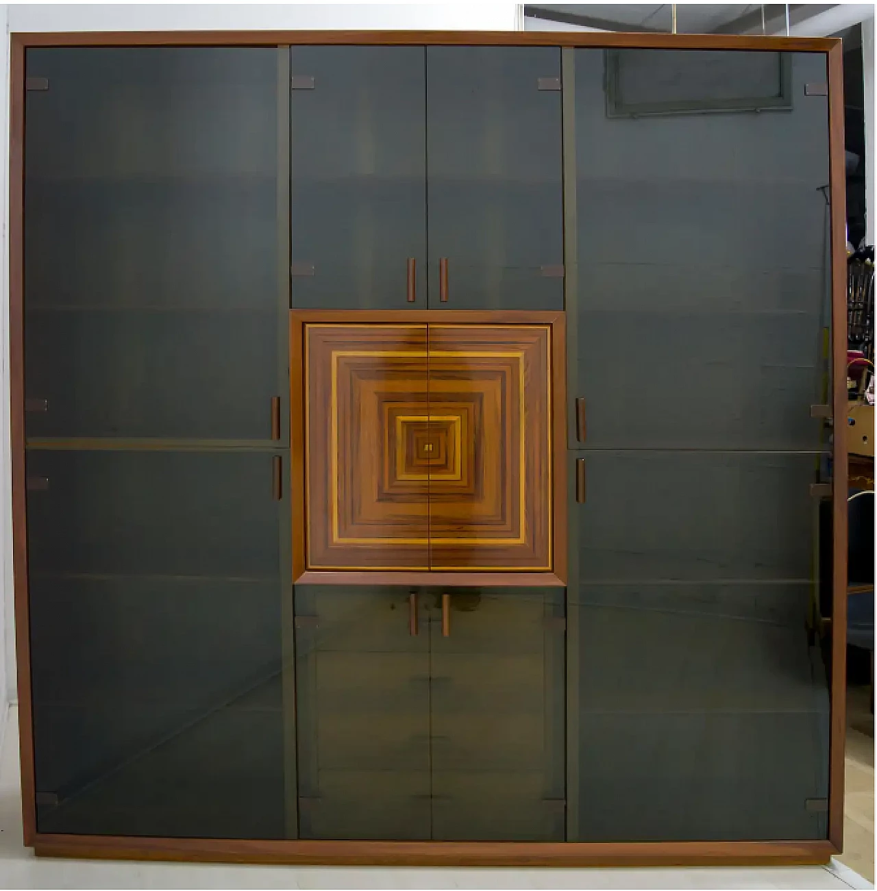 Paganini inlaid bar cabinet by Luciano Frigerio, 1970s 2
