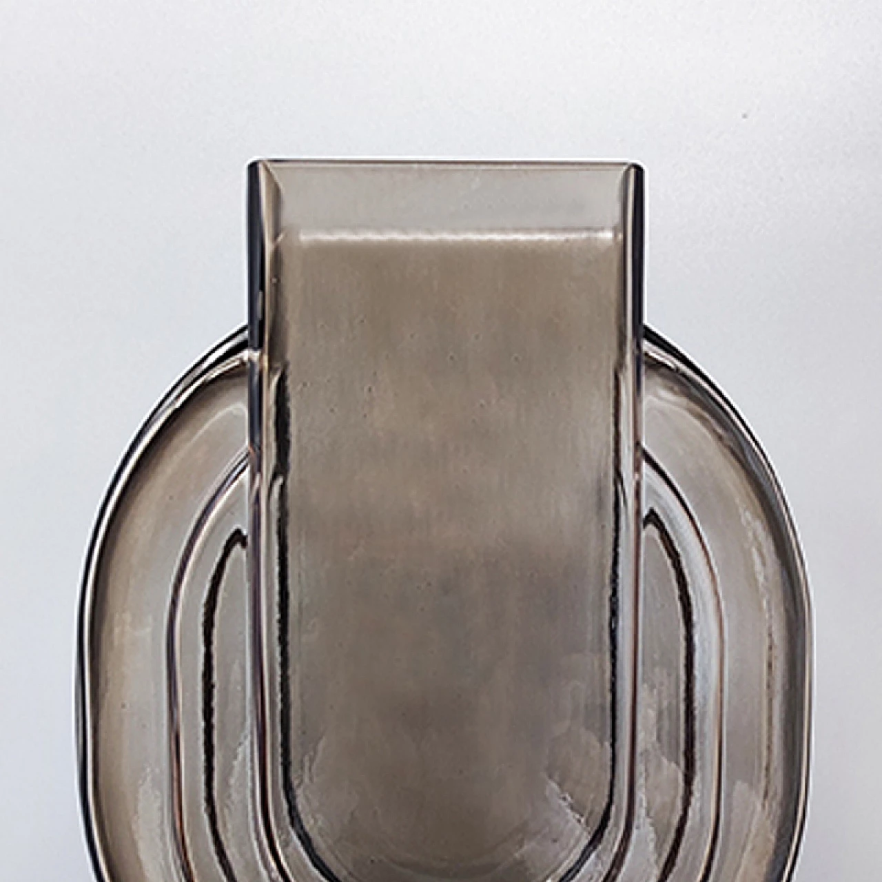 Vaso in vetro beige di Tamara Aladin, anni '70 4