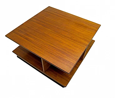 Walnut coffee table by F.Lli Saporiti, 1960s