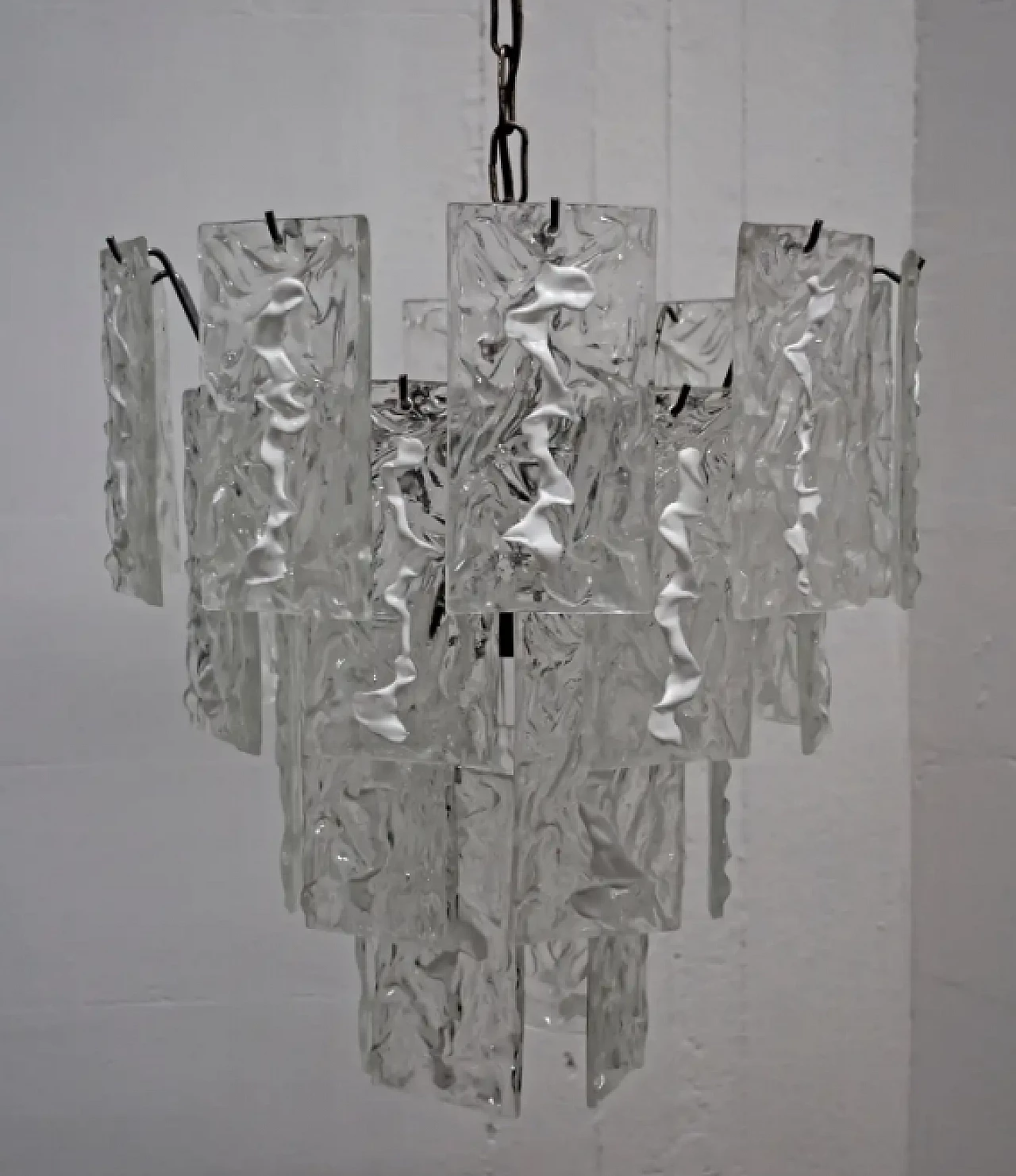 Murano blown glass chandelier by Carlo Nason for Mazzega, 1960s 2