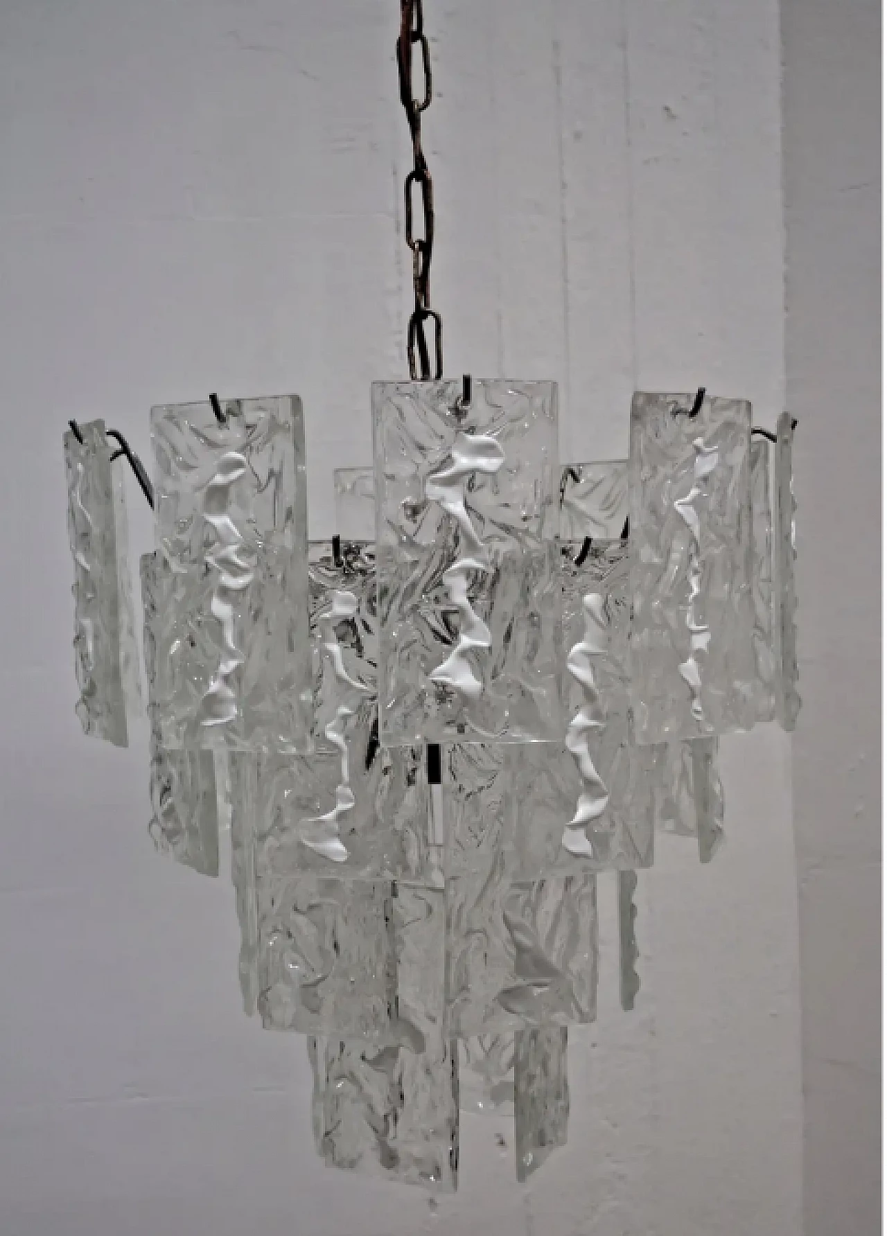 Murano blown glass chandelier by Carlo Nason for Mazzega, 1960s 3