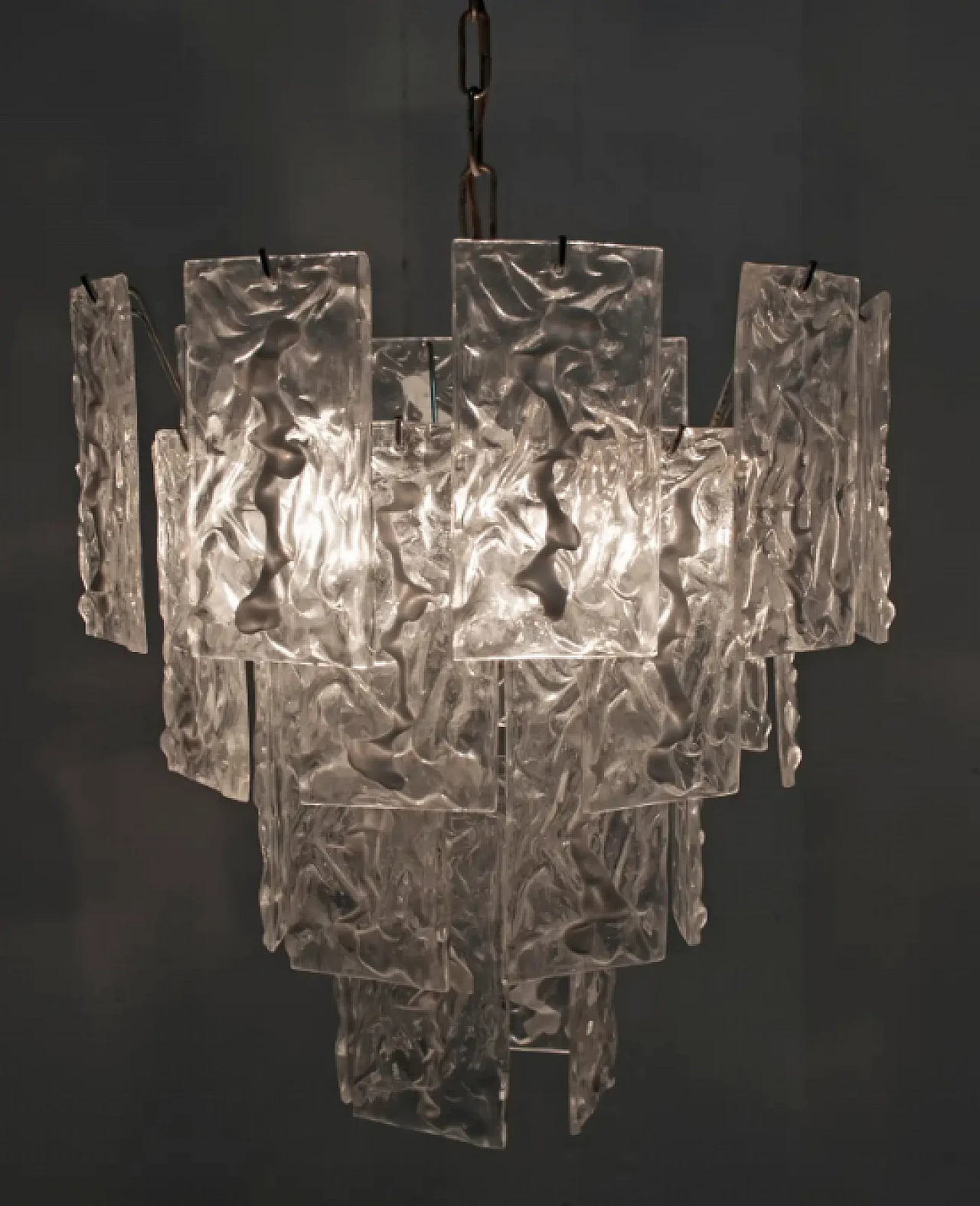 Murano blown glass chandelier by Carlo Nason for Mazzega, 1960s 4