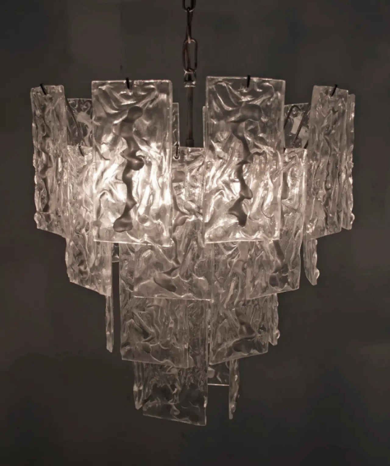 Murano blown glass chandelier by Carlo Nason for Mazzega, 1960s 7