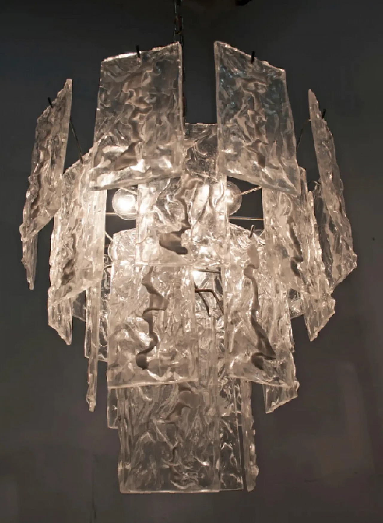 Murano blown glass chandelier by Carlo Nason for Mazzega, 1960s 8