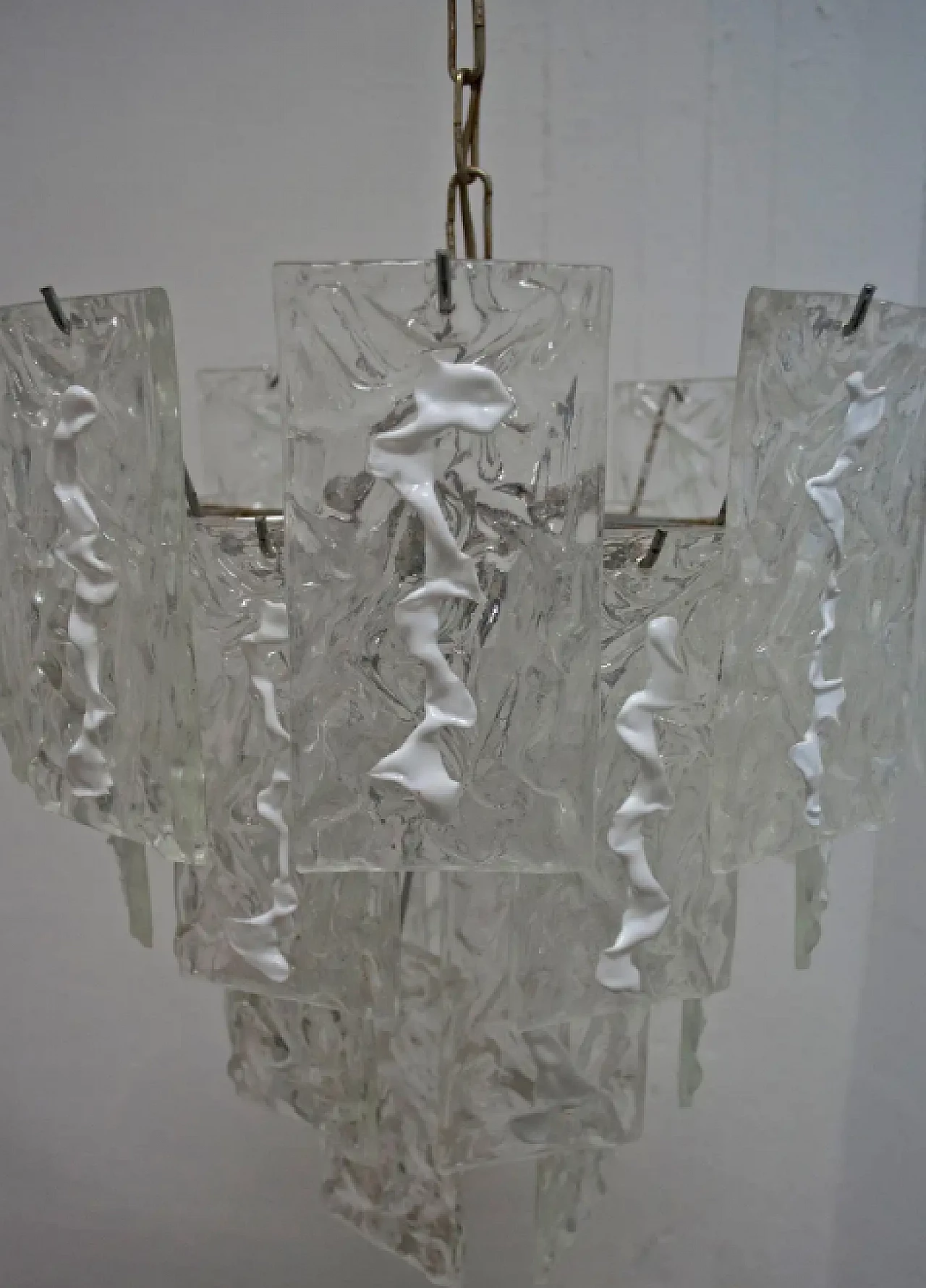 Murano blown glass chandelier by Carlo Nason for Mazzega, 1960s 9
