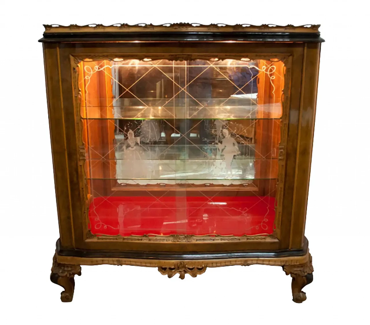 Mobile da bar in legno di noce, anni '40 1